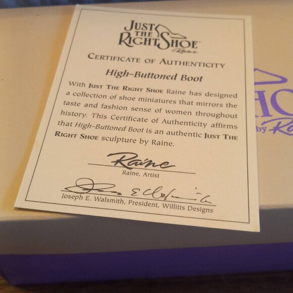 Just The Right Shoe  By Raine High Button Boot  Mini Figurine 25034 - Picture 8 of 9